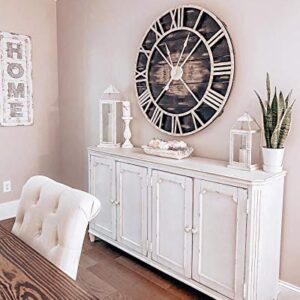 Signature Design by Ashley Mirimyn Distressed 4-Door Accent Cabinet or TV Stand, Antique White