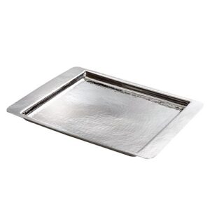 elegance square tray, 10 by 8.5-inch, silver