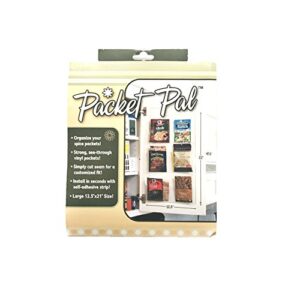 my packet pal spice & seasoning packet holder organizer for kitchen cabinets set of 2