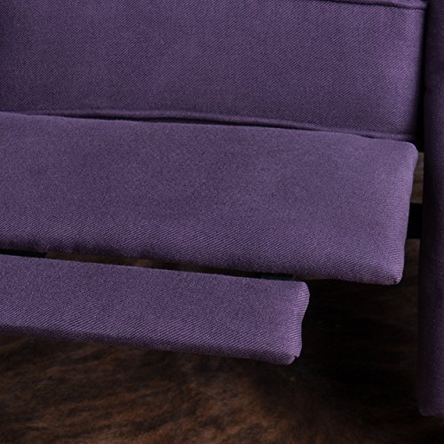 GDFStudio Waldo Tufted Wingback Recliner Chair(Plum)