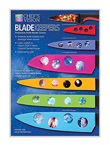 Chef’s Vision Blade Keepers Protective Knife Covers for the Cosmos Series Knives - Knives Not Included - Color Blade Cover Sheaths for Kitchen Knives - Blade Guards to Protect your Cosmos Knives