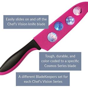 Chef’s Vision Blade Keepers Protective Knife Covers for the Cosmos Series Knives - Knives Not Included - Color Blade Cover Sheaths for Kitchen Knives - Blade Guards to Protect your Cosmos Knives