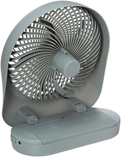 O2 Cool Fan 8 inch Battery or Electric Operated Indoor/Outdoor Portable Fan with AC Adapter, Tilts 90 Degrees