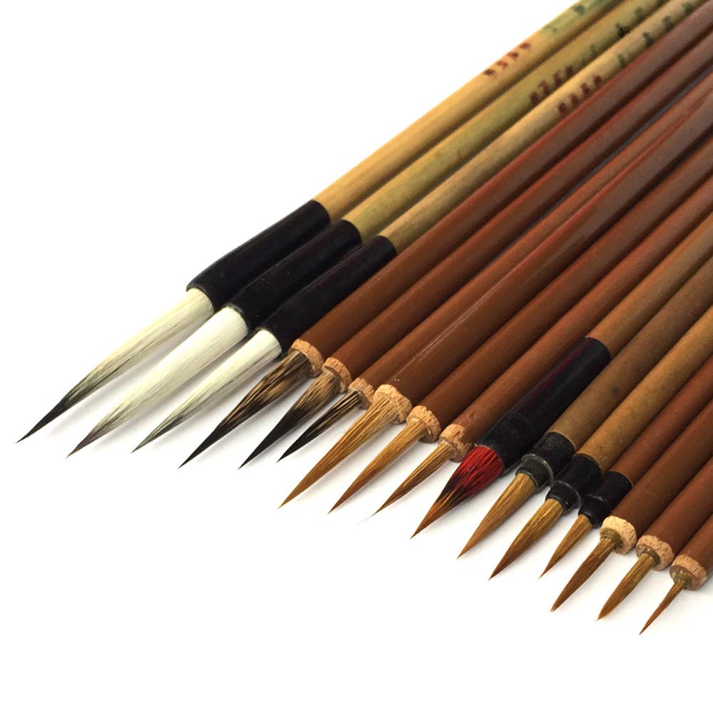 diandiandidi Chinese Writing Brush for Professional Calligrapy & Painting (16-piece Set)