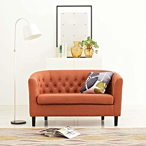 Modway Prospect Upholstered Contemporary Modern Loveseat In Orange