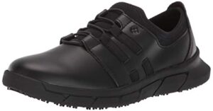 shoes for crews lila karina, women's lightweight work shoes, slip resistant, water resistant, black, size 9.5