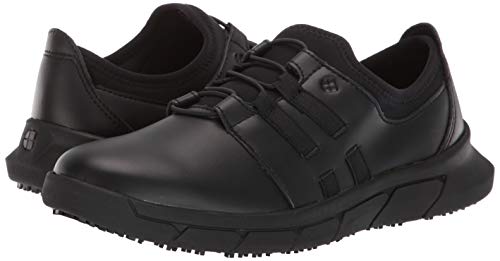 Shoes for Crews LILA Karina, Women's Lightweight Work Shoes, Slip Resistant, Water Resistant, Black, Size 9.5