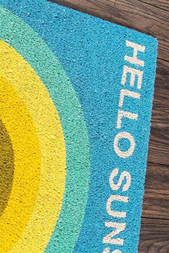 Novogratz by Momeni Rugs "Aloha Collection Hello Sunshine Doormat, 1'6"" x 2'6"", Multicolor"