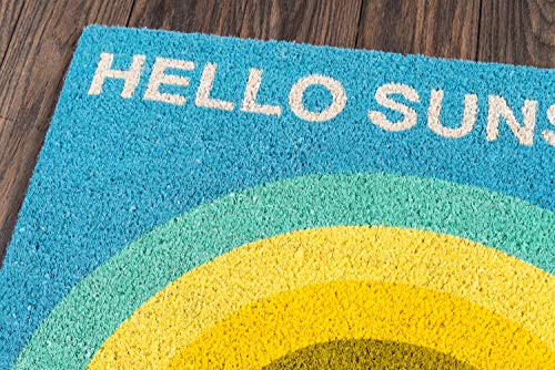 Novogratz by Momeni Rugs "Aloha Collection Hello Sunshine Doormat, 1'6"" x 2'6"", Multicolor"