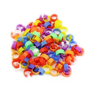 Amrka 100Pcs 8mm Chicken Hen Pigeon Leg Poultry Bird Dove Chicks Duck Parrot Clip Rings Band