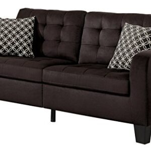 Homelegance Sinclair 72" Fabric Sofa, Chocolate