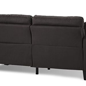 Homelegance Sinclair 72" Fabric Sofa, Chocolate