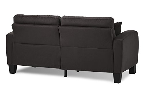 Homelegance Sinclair 72" Fabric Sofa, Chocolate