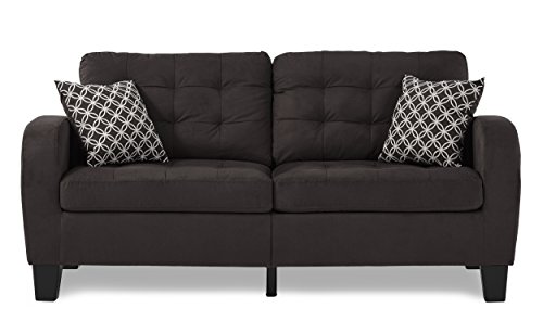 Homelegance Sinclair 72" Fabric Sofa, Chocolate