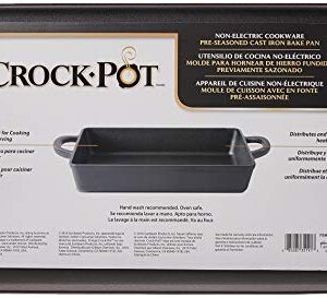 Crock Pot Artisan 13 Inch Preseasoned Cast Iron Rectangular Lasagna Pan