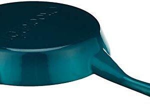 Crock Pot Artisan 8 Inch Enameled Cast Iron Round Skillet, Teal Ombre