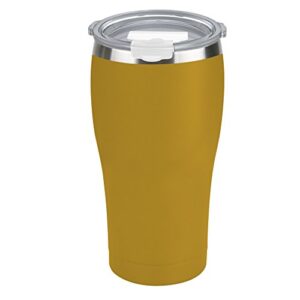 tahoe trails 16 oz stainless steel tumbler vacuum insulated double wall travel cup with lid, cyber yellow 66-124-1002
