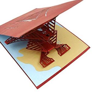 PopLife Golden Gate Bridge 3D Pop Up Greeting Card for All Occasions - Travellers, Architecture, History Lovers - Folds Flat for Mailing - Birthday, Graduation, Retirement, Anniversary, Thank You