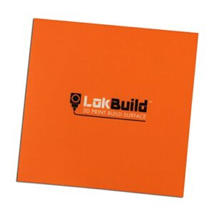 LokBuild 3D Print Build Surface, sticky back sheet, quick, clean removal of printed parts, versatile (SINGLE PACK 6" (153x153mm))