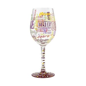 enesco my type of wine glass, multicolor
