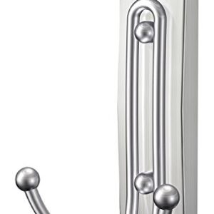 Command Large Double Bath Hook, Satin Nickel, 2-Hooks, 2-Large Water-Resistant Strips