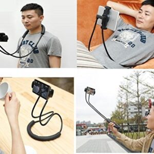 LHIABNN Universal Cell Phone Holder,Neck and Waist Hanging Lazy Phone Bracket Stand Free Rotating Mounts with Multiple Function