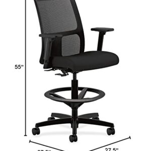 HON Ignition Task Stool Chair, in Black (HITS5)