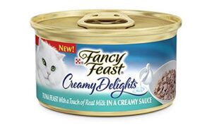 fancy feast purina creamy delights tuna feast with a touch of real milk in a creamy sauce (12-3 oz) each