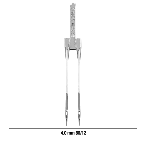 SINGER 04719 Universal Twin Stretch Sewing Machine Needle, 4.0mm