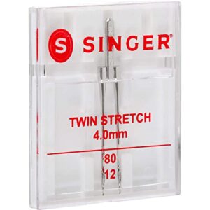 SINGER 04719 Universal Twin Stretch Sewing Machine Needle, 4.0mm