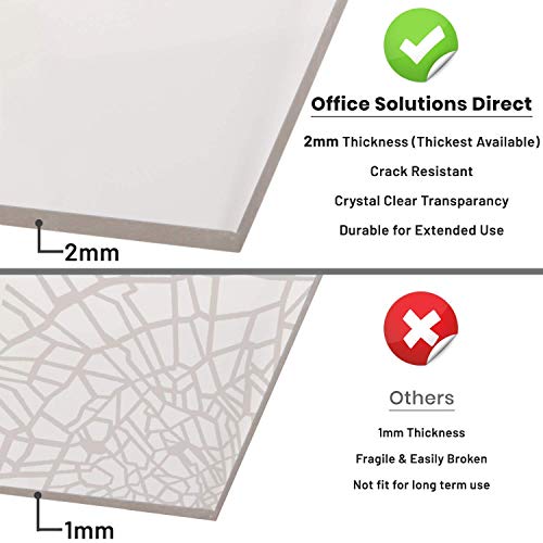 Wall Mount Acrylic Sign Holder [Set of 6] with Adhesive! Clear Heavy Duty Sign Holder 8.5 x 11 inches Portrait! or 11 x 8.5 Landscape! Perfect for Home, Office, Store, or Restaurant