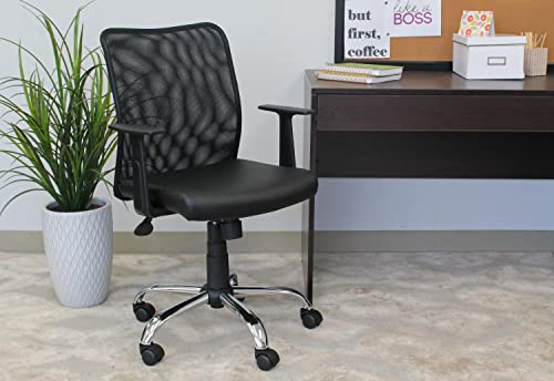 Boss Office Products Budget Task Chair with T-Arms, Black