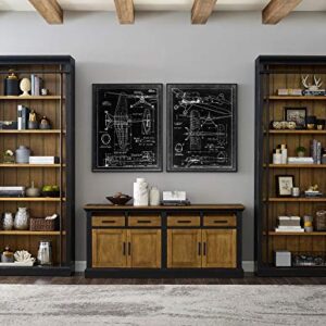 Martin Furniture Fully Assembled Aged Ebony Toulouse 6 Shelves Bookcase,