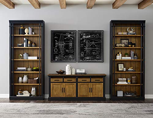 Martin Furniture Fully Assembled Aged Ebony Toulouse 6 Shelves Bookcase,