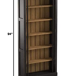 Martin Furniture Fully Assembled Aged Ebony Toulouse 6 Shelves Bookcase,