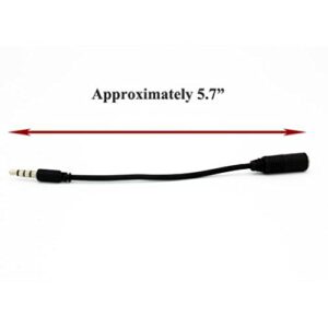 2.5mm Female to 3.5mm Male Headset Adapter Headphone Jack Converter Supports Hands-Free Mic for T-Mobile Samsung Galaxy Core Prime - T-Mobile Samsung Galaxy J7 - T-Mobile Samsung Galaxy Light