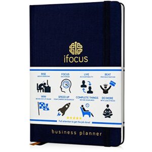business planner undated for entrepreneurs! focus project notebook for productivity! daily weekly self organizer planner / win the day! beat procrastination! ifocus - a5 work planner