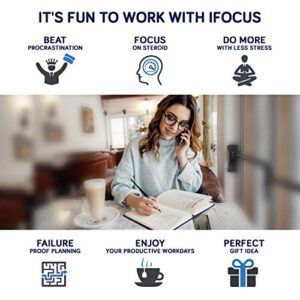 Business Planner Undated for Entrepreneurs! Focus Project Notebook for Productivity! Daily Weekly Self Organizer Planner / Win the Day! Beat Procrastination! Ifocus - A5 work planner
