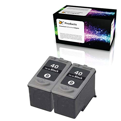 OCProducts Remanufactured Ink Cartridge Replacement for Canon PG-40 for Canon iP1800 MX310 MX300 MP470 MP460 MP210 MP190 Printers (2 Black)