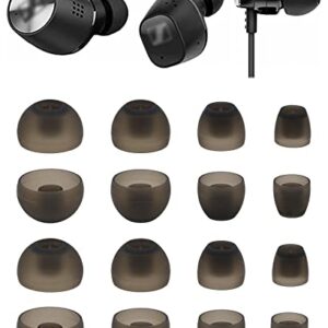 ALXCD Eartips Compatible with Sennheiser Momentum HD1 in-Ear Earbud, XS/S/M/L 4 Sizes 8 Pair Soft Silicone Replacement Ear Tips Adapters, Compatible with Sennheiser Earphone Momentum (8 Pairs)