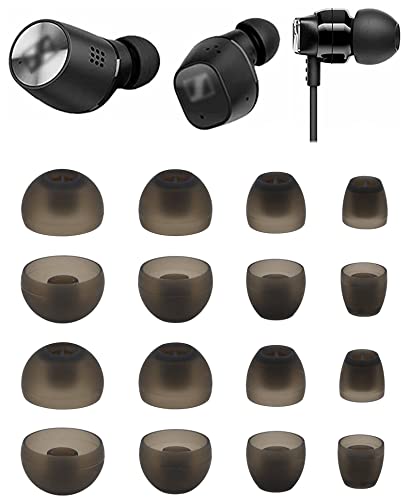 ALXCD Eartips Compatible with Sennheiser Momentum HD1 in-Ear Earbud, XS/S/M/L 4 Sizes 8 Pair Soft Silicone Replacement Ear Tips Adapters, Compatible with Sennheiser Earphone Momentum (8 Pairs)