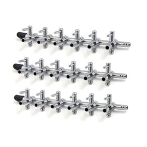 uxcell® 3pcs stainless steel 6 way air flow branch outlet control valve for aquarium