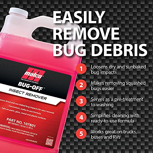 Malco Bug Off - Easy Removal from Auto Paint, Glass, Metal and Plastic Surfaces / 1 Gallon (107801)