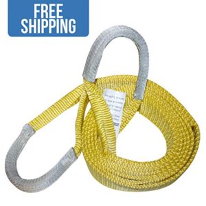 2" x 12' 1-Ply Nylon Recovery Tow Strap - 20,000 lbs - 8" Cordura Eyes - Great Snatch Strap for ATVs, Snowmobiles & More!