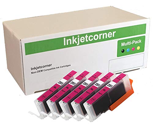 Inkjetcorner Compatible Ink Cartridges Replacement for CLI-251XL CLI-251 for use with iX6820 MX920 MX922 MG5520 MG5522 MG5620 MG6620 MG5420 MG6420 iP8720 (Magenta, 5-Pack)