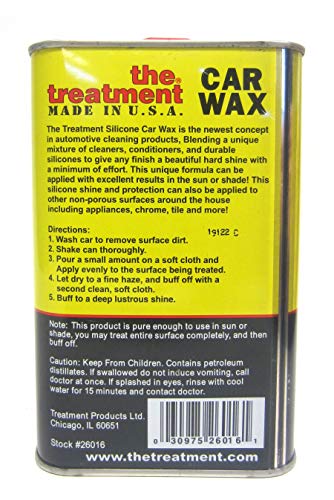 The Treatment 26016 Heavy Duty Silicone Car Wax, 16 oz, 1 Pack