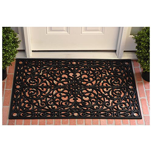 Calloway Mills 900222436 Gatsby Rubber Doormat 2' x 3' Black