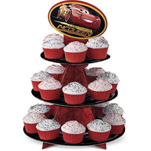 wilton disney pixar cars 3 cupcake stand, assorted