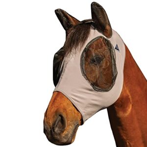 professional's choice comfort-fit cob fly mask - charcoal pattern - maximum protection and comfort for your horse