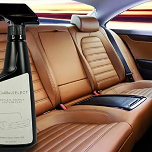 Cadillac Select Leather Furniture Cleaner and Conditioner for Couch, Car Auto Interior Seats, Bags, Jackets, Large Leather Surfaces – Complete Care Spray